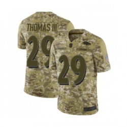 Mens Baltimore Ravens 29 Earl Thomas III Limited Camo 2018 Salute to Service Football Jersey