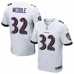 Mens Nike Baltimore Ravens 32 Eric Weddle Elite White NFL Jersey