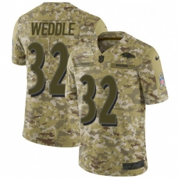 Mens Nike Baltimore Ravens 32 Eric Weddle Limited Camo 2018 Salute to Service NFL Jersey