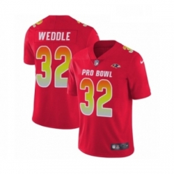 Mens Nike Baltimore Ravens 32 Eric Weddle Limited Red AFC 2019 Pro Bowl NFL Jersey