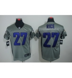 Nike Baltimore Ravens 27 Ray Rice Grey Elite Shadow NFL Jersey