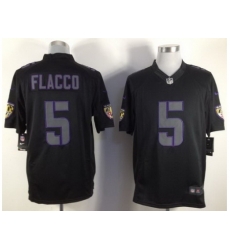 Nike Baltimore Ravens 5 Joe Flacco Black Limited Impact NFL Jersey