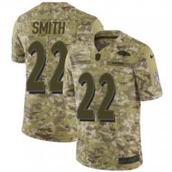 Nike Ravens #22 Jimmy Smith Camo Mens Stitched NFL Limited 2018 Salute To Service Jersey