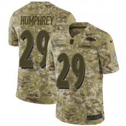 Nike Ravens #29 Marlon Humphrey Camo Mens Stitched NFL Limited 2018 Salute To Service Jersey