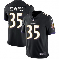 Nike Ravens 35 Gus Edwards Black Alternate Men Stitched NFL Vapor Untouchable Limited Jersey