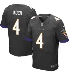 Nike Ravens #4 Sam Koch Black Alternate Mens Stitched NFL New Elite Jersey