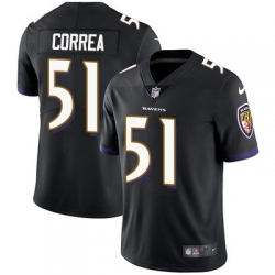 Nike Ravens #51 Kamalei Correa Black Alternate Mens Stitched NFL Vapor Untouchable Limited Jersey