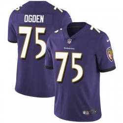 Nike Ravens #75 Jonathan Ogden Purple Team Color Mens Stitched NFL Vapor Untouchable Limited Jersey