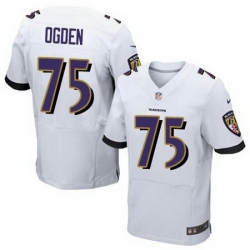 Nike Ravens #75 Jonathan Ogden White Men Stitched NFL New Elite Jersey