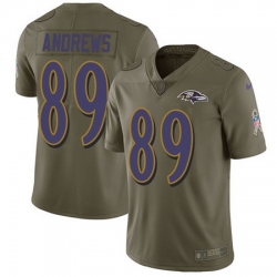 Nike Ravens #89 Mark Andrews Olive Mens Stitched NFL Limited 2017 Salute To Service Jersey