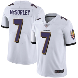 Ravens 7 Trace McSorley White Men Stitched Football Vapor Untouchable Limited Jersey