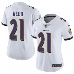 Nike Ravens #21 Lardarius Webb White Womens Stitched NFL Vapor Untouchable Limited Jersey