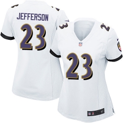 Nike Ravens #23 Tony Jefferson White Womens Stitched NFL New Elite Jersey