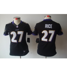 Nike Women Baltimore Ravens #27 Ray Rice Black(Women Limited Jerseys)