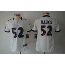 Nike Women Baltimore Ravens #52 R.lewis White(Women Limited Jerseys)