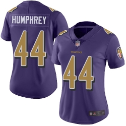 Ravens 44 Marlon Humphrey Purple Women Stitched Football Limited Rush Jersey