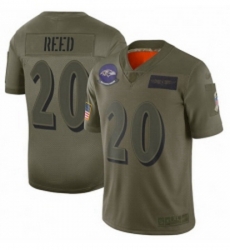 Womens Baltimore Ravens 20 Ed Reed Limited Camo 2019 Salute to Service Football Jersey