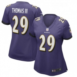 Womens Baltimore Ravens 29 Earl Thomas Nike Purple Game Jersey