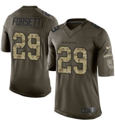 Nike Ravens #29 Justin Forsett Green Youth Stitched NFL Limited Salute to Service Jersey