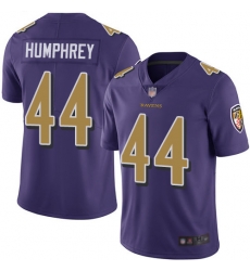 Ravens 44 Marlon Humphrey Purple Youth Stitched Football Limited Rush Jersey