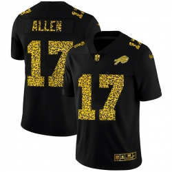 Buffalo Bills 17 Josh Allen Men Nike Leopard Print Fashion Vapor Limited NFL Jersey Black