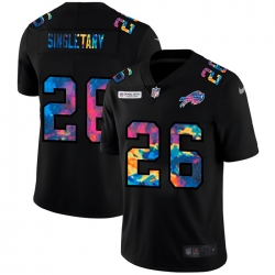 Buffalo Bills 26 Devin Singletary Men Nike Multi Color Black 2020 NFL Crucial Catch Vapor Untouchable Limited Jersey