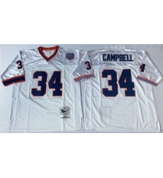 Men Buffalo Bills 34 Thurman Thomas White M&N Throwback Jersey