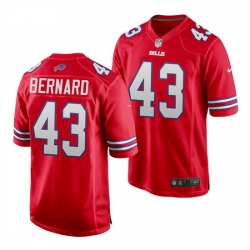 Men Buffalo Bills 43 Terrel Bernard Red Stitched Jersey