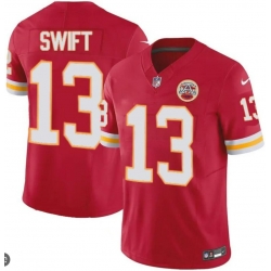 Men Kansas Chiefs #13 Taylor Swift Orange Stitched F U S E Home NFL Jersey