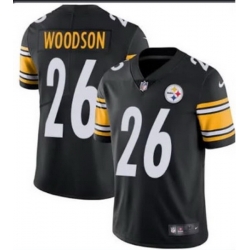 Men Nike Steelers 26 Rod Woodson Black Stitched NFL Vapor Untouchable Limited Jersey