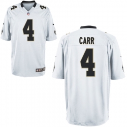 Men Saints 4 Derek Carr white Limited Stitched Jersey