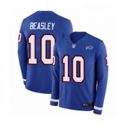 Mens Buffalo Bills 10 Cole Beasley Limited Royal Blue Therma Long Sleeve Football Jersey