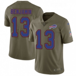 Mens Nike Buffalo Bills 13 Kelvin Benjamin Limited Olive 2017 Salute to Service NFL Jersey