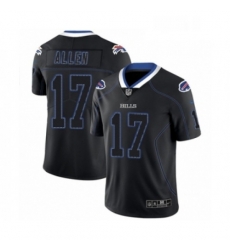 Mens Nike Buffalo Bills 17 Josh Allen Limited Black Lights Out Black Rush NFL Jersey