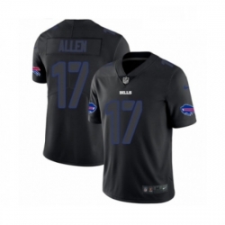 Mens Nike Buffalo Bills 17 Josh Allen Limited Black Rush Impact NFL Jersey