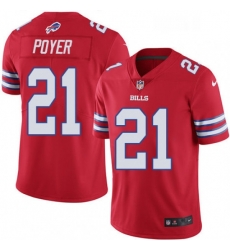 Mens Nike Buffalo Bills 21 Jordan Poyer Limited Red Rush Vapor Untouchable NFL Jersey