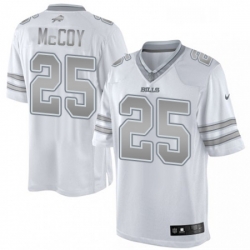 Mens Nike Buffalo Bills 25 LeSean McCoy Limited White Platinum NFL Jersey