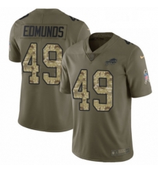 Mens Nike Buffalo Bills 49 Tremaine Edmunds Limited Olive Camo 2017 Salute to Service NFL Jersey