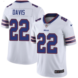 Nike Bills #22 Vontae Davis White Mens Stitched NFL Vapor Untouchable Limited Jersey