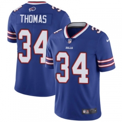 Nike Bills #34 Thurman Thomas Royal Blue Team Color Mens Stitched NFL Vapor Untouchable Limited Jersey