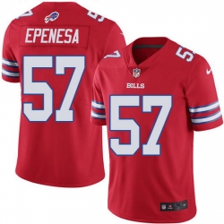 Nike Bills 57 A J  Epenesas Red Men Stitched NFL Limited Rush Jersey