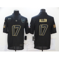 Nike Buffalo Bills 17 Josh Allen Black 2020 Salute To Service Limited Jersey