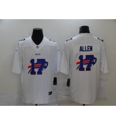 Nike Buffalo Bills 17 Josh Allen White Shadow Logo Limited Jersey