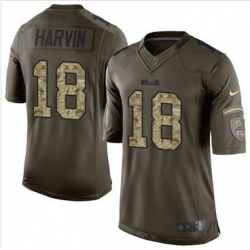 Nike Buffalo Bills #18 Percy Harvin Green Men 27s Stitched NFL Limited Salute To Service Jersey