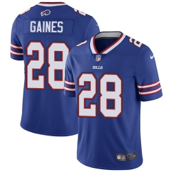 Nike Buffalo Bills 28 E J  Gaines Royal Blue Team Color Men Stitched NFL Vapor Untouchable Limited Jersey