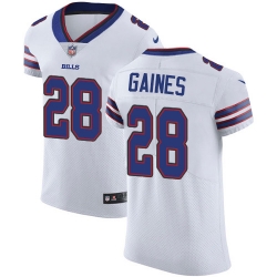 Nike Buffalo Bills 28 E J  Gaines White Men Stitched NFL New Elite Jersey