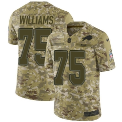 Nike Buffalo Bills 75 Daryl Williams Camo Men Stitched NFL Limited 2018 Salute To Service Jersey