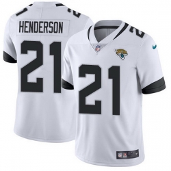 Youth Nike Jaguars 21 C J Henderson White Men Stitched NFL Vapor Untouchable Limited Jersey