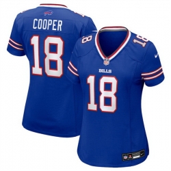 Women Buffalo Bills 18 Amari Cooper Royal Stitched Football Jersey