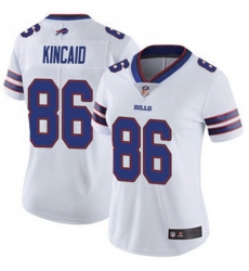 Women Buffalo Bills 86 Dalton Kincaid #86 White Vapor Untouchable Limited Jersey